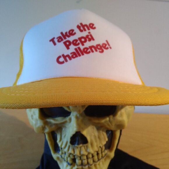 Deadstock Vintage Take The Pepsi Challenge Snap Back Trucker Hat - Picture 1 of 8